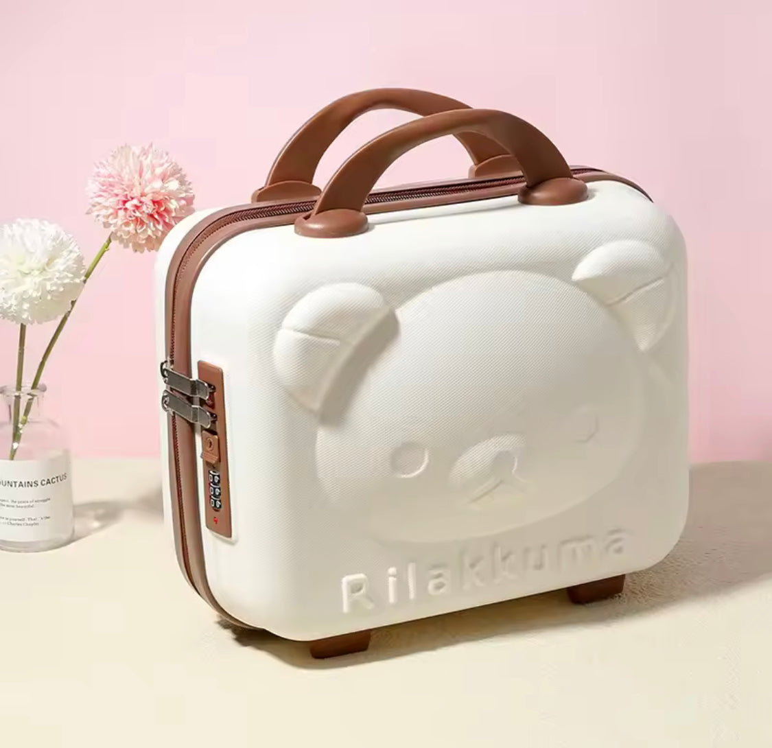 Portable Mini Bear Makeup Handbag, Mini Bear Travel Cosmetic Bag, Durable Zipper Cosmetic Bag Portable Mini Bear Makeup Handbag, Mini Bear Travel Cosmetic Bag, Durable Zipper Cosmetic Bag